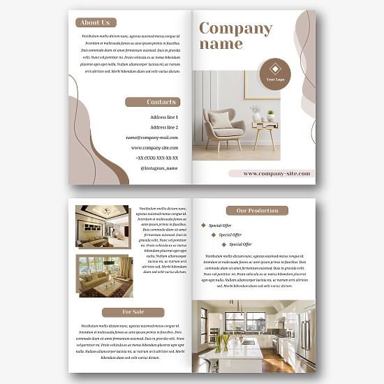Furniture salon booklet template