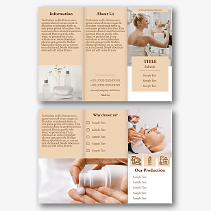 Template of the booklet of the cosmetology center