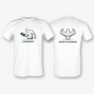 Pattern T-shirt template for an athlete
