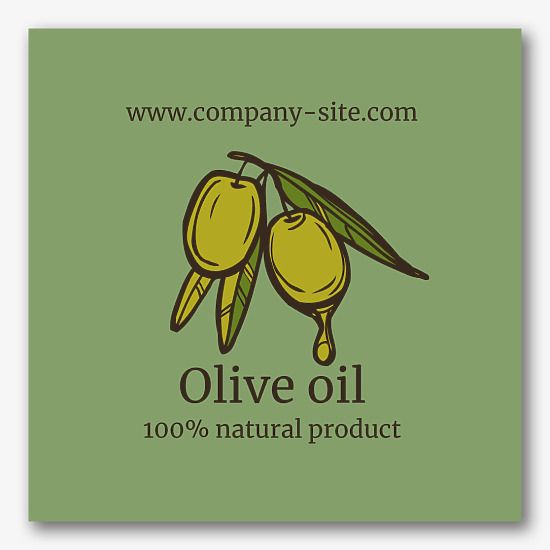 Oil bottle label template