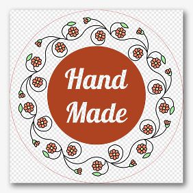 Label template for handicrafts