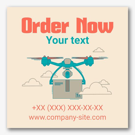 Delivery Service advertising banner template