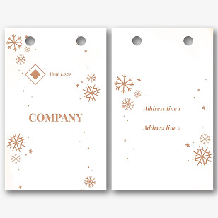 Paper bag template with winter background