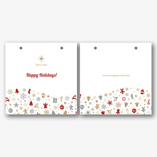 Template of a branded package with a New Year's pattern