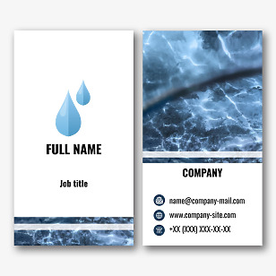 Water seller's business card template