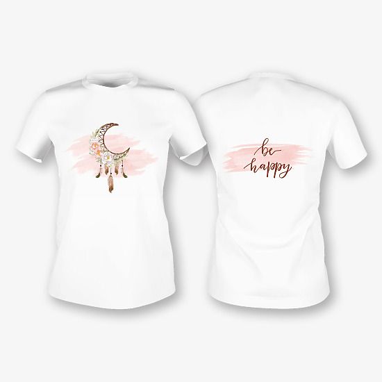 Be happy Printed T-shirt Template