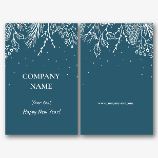Paper bag template for New Year and Christmas
