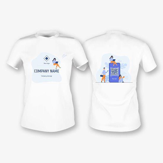 Corporate T-shirt template with a picture