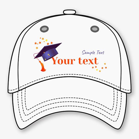 Baseball cap template with a picture