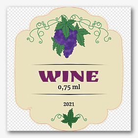 Wine Bottle Label template