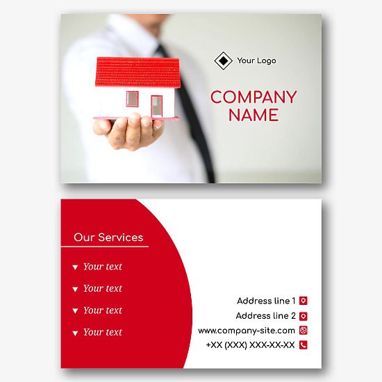 Insurance company business card template
