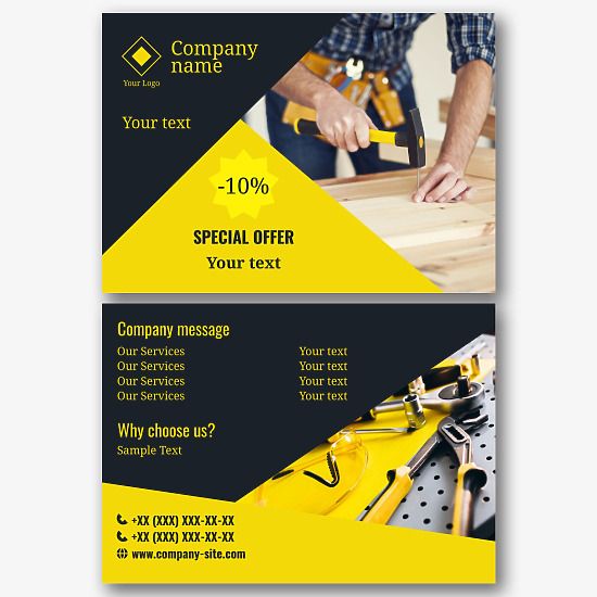 Template of a builder-repairman's leaflet