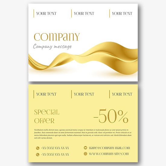 Promotional flyer template with abstract background