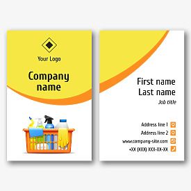 Cleaning business card template