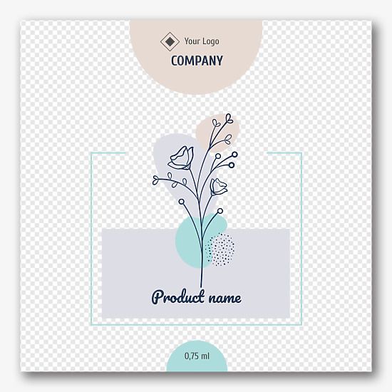 Label template for cream packaging