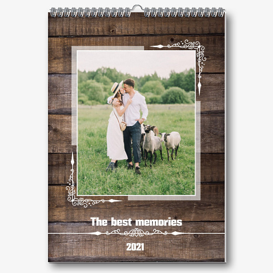 Country style family calendar template