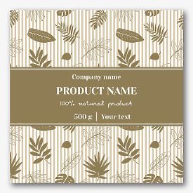 Label template for cosmetics packaging