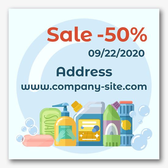 Cleaning products store banner template