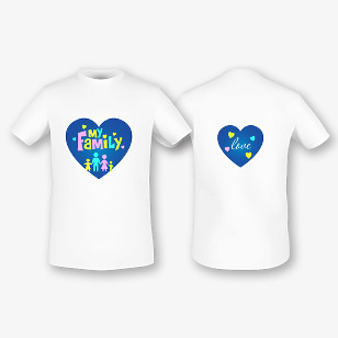 Family T-shirt template with My Family print