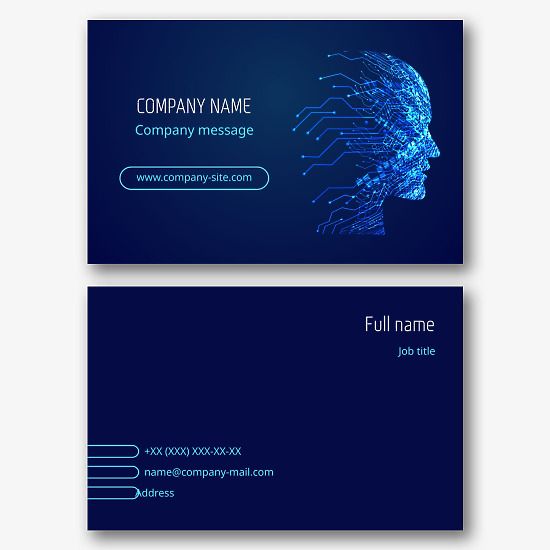 IT specialist business card template