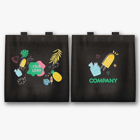 Fabric bag template with logo