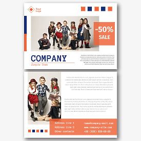Children's clothing store flyer template