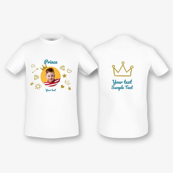 T-shirt template with Prince print for a boy