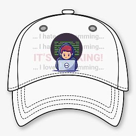 Baseball cap template with logo