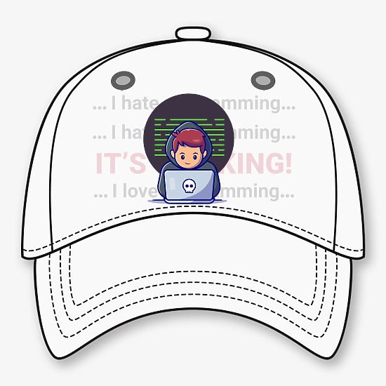 Baseball cap template with logo