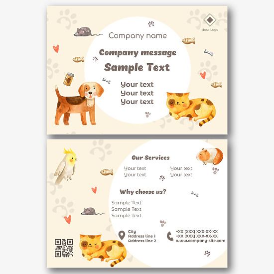Veterinary Clinic Leaflet Template