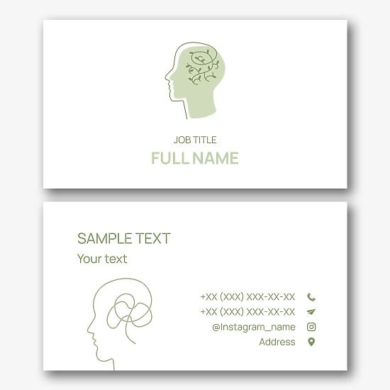 Psychologist's business card template