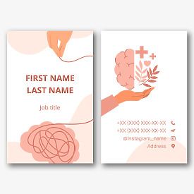 Psychotherapist's business card template