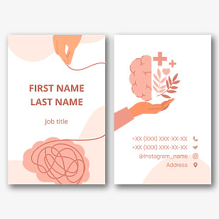 Psychotherapist's business card template