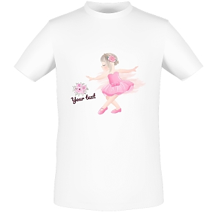 Predloga za majico male balerine