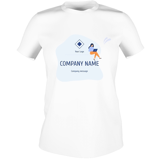 Шаблон корпоративной футболки с картинкой
