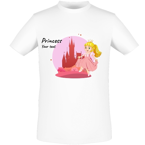Predloga za personalizirano majico s potiskom princese