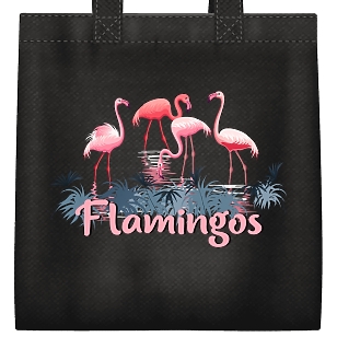 Vzorec vrečke iz blaga s flamingo