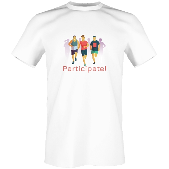 Шаблон футболки с рисунком для марафона