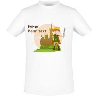Шаблон именной футболки с принтом Принц