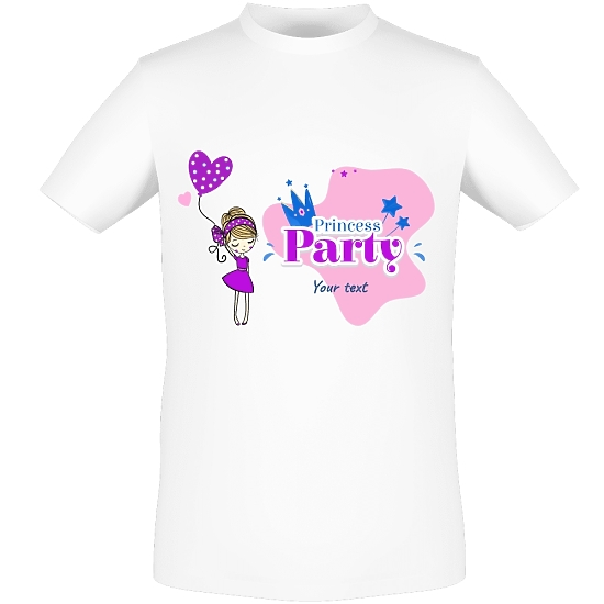 Шаблон футболки для девочки на вечеринку
