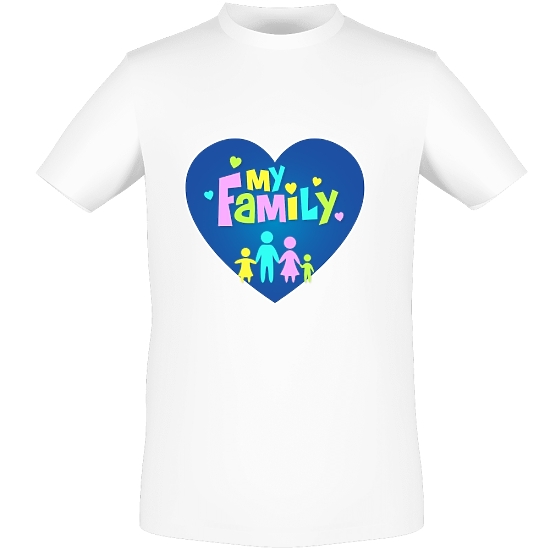 Шаблон семейной футболки с принтом My Family