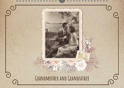 Шаблон календаря бабушки и дедушки