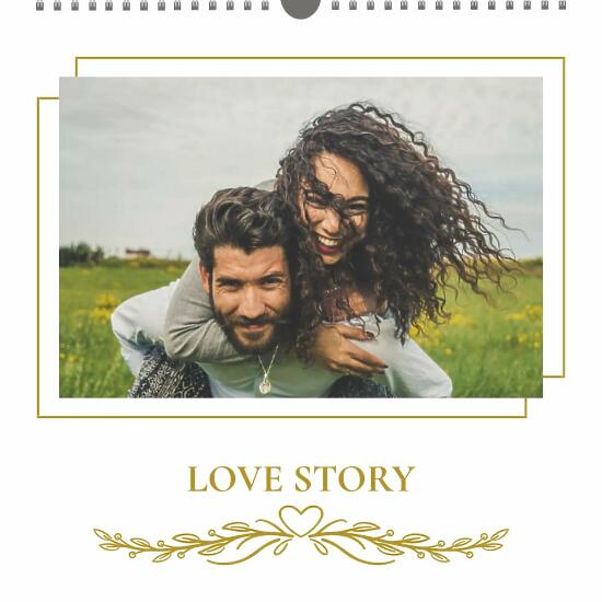 Шаблон календаря Love story
